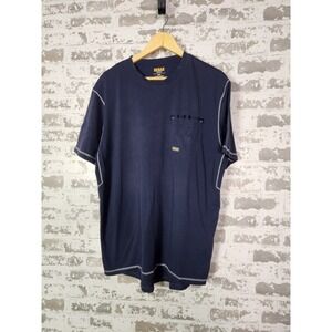 Ariat Rebar Shirt Mens XL Blue Trail Workwear Outdoors Casual Short Sleeve